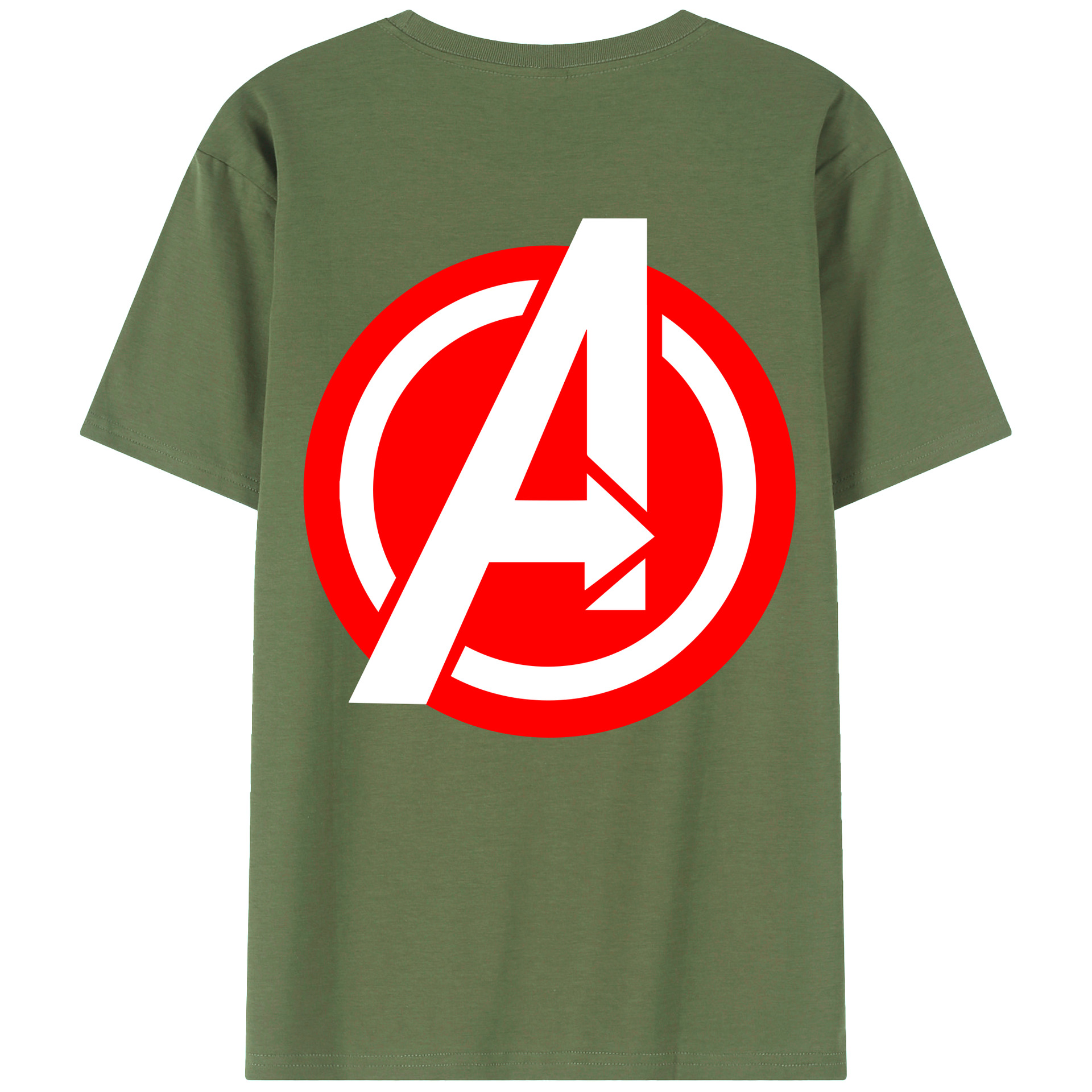 （画像用） アベンジャーズ The Avengers 綿100％ メンズ半袖Tシャツ（バックプリント） 通気性